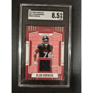 2023 Absolute Bijan Robinson #ARM-1 Rookie Material SGC Graded 8.5 (RC) Falcons